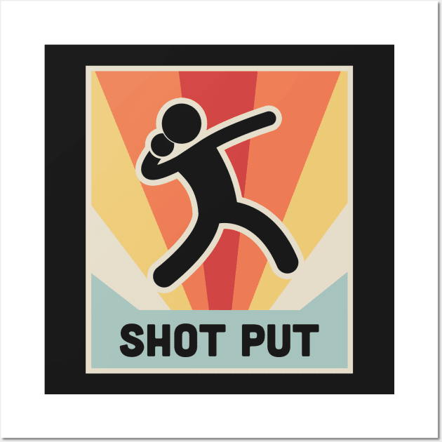 Vintage Style Shot Put Poster Wall Art by MeatMan